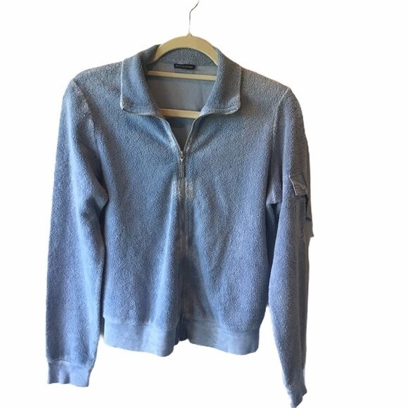 Boston Proper Light Blue Full Zip Sweater Size S - Picture 2 of 5